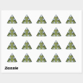 Sticker Triangulaire Triangle de fleurs Art nouveau (Feuille)