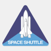 Sticker Triangulaire Triangle de navette spatiale (Devant)