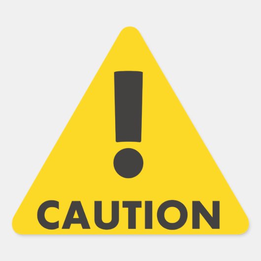 Sticker Triangulaire Triangle de prudence - Noir Jaune Risque de Visibi (Devant)