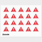 Sticker Triangulaire Triangle de prudence - Rouge Blanc Visibilité Sécu (Feuille)