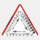 Sticker Triangulaire Triangle d'exposition (Devant)