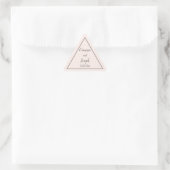 Sticker Triangulaire Triangle rose moderne simple Mariage géométrique (Sac)