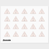 Sticker Triangulaire Triangle rose moderne simple Mariage géométrique (Feuille)