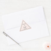 Sticker Triangulaire Triangle rose moderne simple Mariage géométrique (Enveloppe)