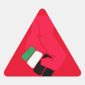 STICKER TRIANGULAIRE TRIANGLE ROUGE (Devant)