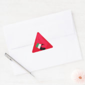 STICKER TRIANGULAIRE TRIANGLE ROUGE (Enveloppe)