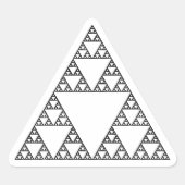 Sticker Triangulaire Triangle Sierpinski (Devant)
