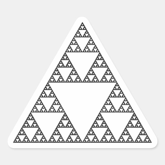Sticker Triangulaire Triangle Sierpinski (Devant)