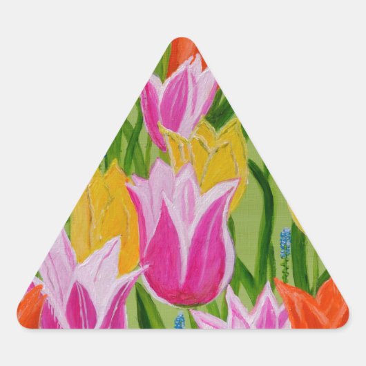 Sticker Triangulaire Tulipes (Devant)