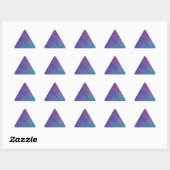 Sticker Triangulaire Turquoise et Turquoise avec Art rose (Feuille)