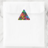 Sticker Triangulaire Twirls colorés Abstraits / (Sac)