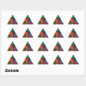 Sticker Triangulaire Twirls colorés Abstraits / (Feuille)