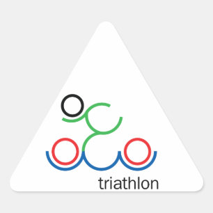Sticker Triangulaire Un grand cadeau de Triathlon pour votre ami ou fam