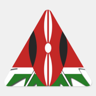 Sticker Triangulaire Un Motif kenyan dynamique : un art 18 étoiles