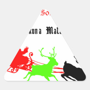 Sticker Triangulaire Une nuit de chants et chants de Noël Hakunamatata