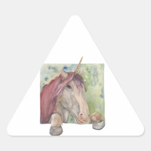 Sticker Triangulaire Unicorne