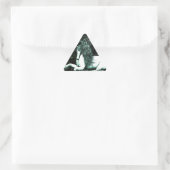 Sticker Triangulaire Unicorne dans les bois profonds (Sac)