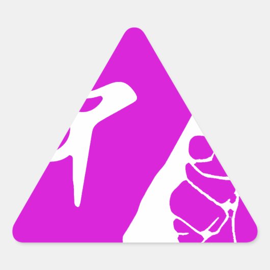 Sticker Triangulaire Unité,Amour & Paix,Fraternité_ (Devant)