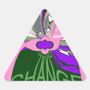 Sticker Triangulaire USA Change Art Print