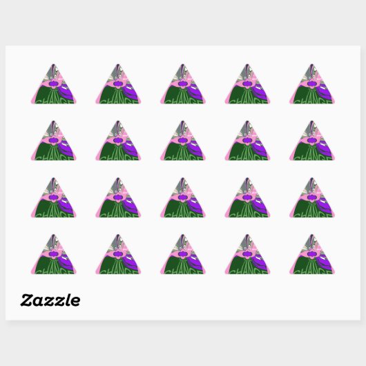 Sticker Triangulaire USA Change Art Print (Feuille)