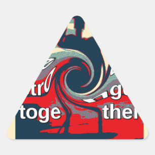 Sticker Triangulaire USA Change : Un design uni plus fort