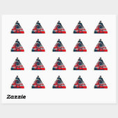 Sticker Triangulaire USA Change : Un design uni plus fort (Feuille)