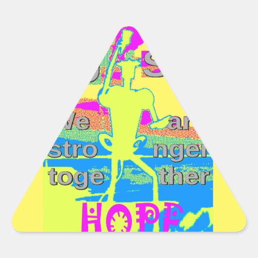 Sticker Triangulaire USA Unity Design : Espoir et force (Devant)