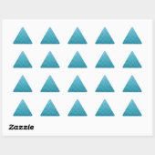 Sticker Triangulaire Vagues Abstraites Bleu Turquoise (Feuille)