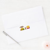 Sticker Triangulaire Veggie Burger et Fries (Enveloppe)
