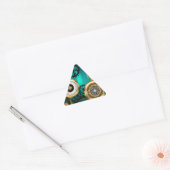 Sticker Triangulaire Veille bijoux Steampunk sur un Arrière - plan vert (Enveloppe)