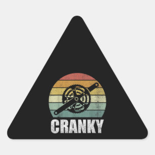 Sticker Triangulaire Vélo Cadeaux Cranky Amateurs de vélo Cranky