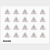 Sticker Triangulaire verre brisé d'halloween (Feuille)