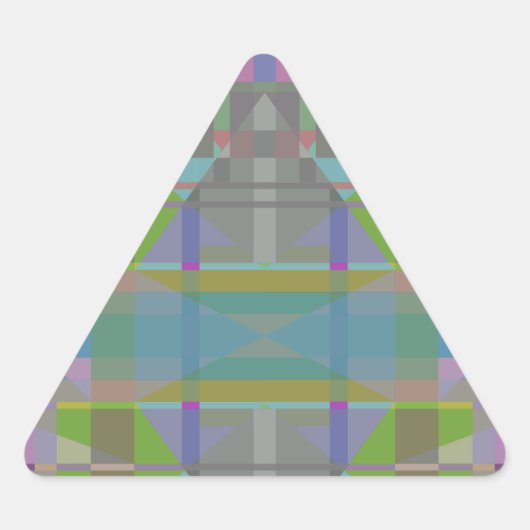 Sticker Triangulaire Vert bleu violet géométrique (Devant)