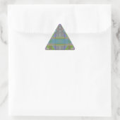 Sticker Triangulaire Vert bleu violet géométrique (Sac)