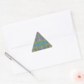 Sticker Triangulaire Vert bleu violet géométrique (Enveloppe)