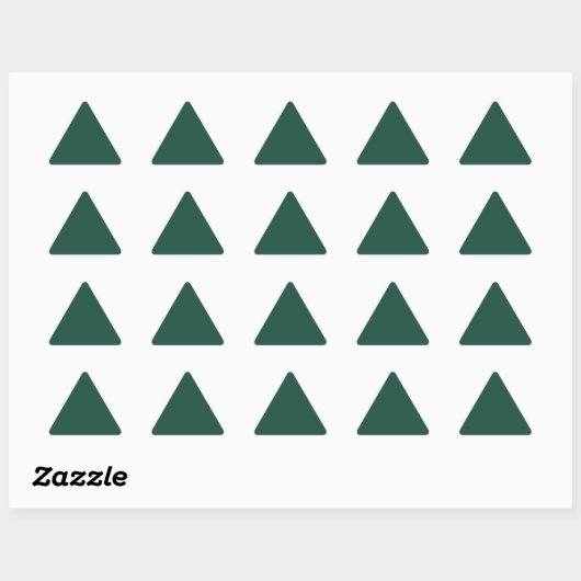 Sticker Triangulaire Vert brunâtre (couleur solide) (Feuille)