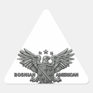 Sticker Triangulaire Vêtement à thème américain bosniaque