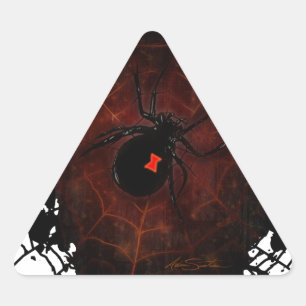 Sticker Triangulaire Veuve noire (conception de signature)