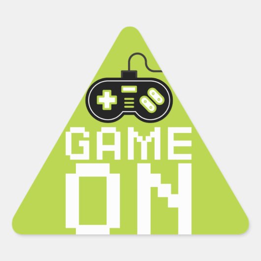 Sticker Triangulaire Vidéo Jeu Camion Anniversaire (Devant)