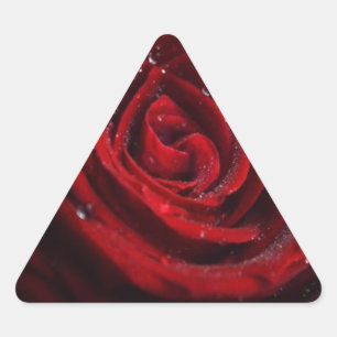 Sticker Triangulaire Vins roses Coeur Motif Fleur Paix Amour Destinée