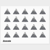 Sticker Triangulaire Virgo Zodiac Sign dans Grunge Distressed Style Dec (Feuille)