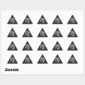 Sticker Triangulaire Virgo Zodiac Signal Charbon Fibres Carbone Impress (Feuille)
