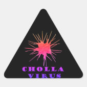 Sticker Triangulaire virus cholérique (Devant)