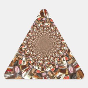 Sticker Triangulaire Vision Psychédélique de Teintes Brunes