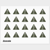 Sticker Triangulaire Votre texte Camouflage numérique Vert olive Conser (Feuille)
