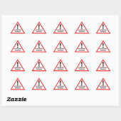 Sticker Triangulaire Warning Chechen ! (Feuille)