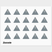 Sticker Triangulaire White Bird on Grey Sand Beach Art Imprimer (Feuille)