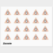 Sticker Triangulaire Wizard with your face (Feuille)
