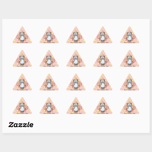 Sticker Triangulaire Wizard with your face (Feuille)