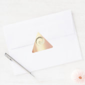 Sticker Triangulaire Ying Yang Balance Rose Gold Pace Triangle Spiritue (Enveloppe)